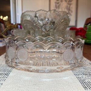 Vintage Fostoria Coin Glass Oval Bowl – 9”